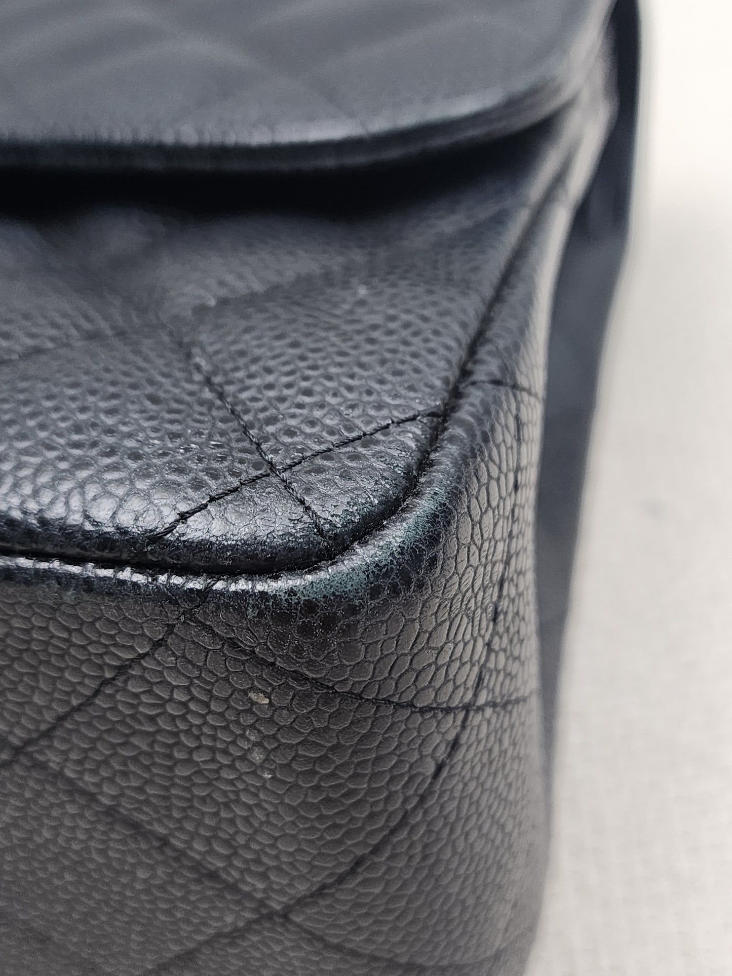 Chanel Black Caviar Classic Jumbo Flap Bag (GHW)
