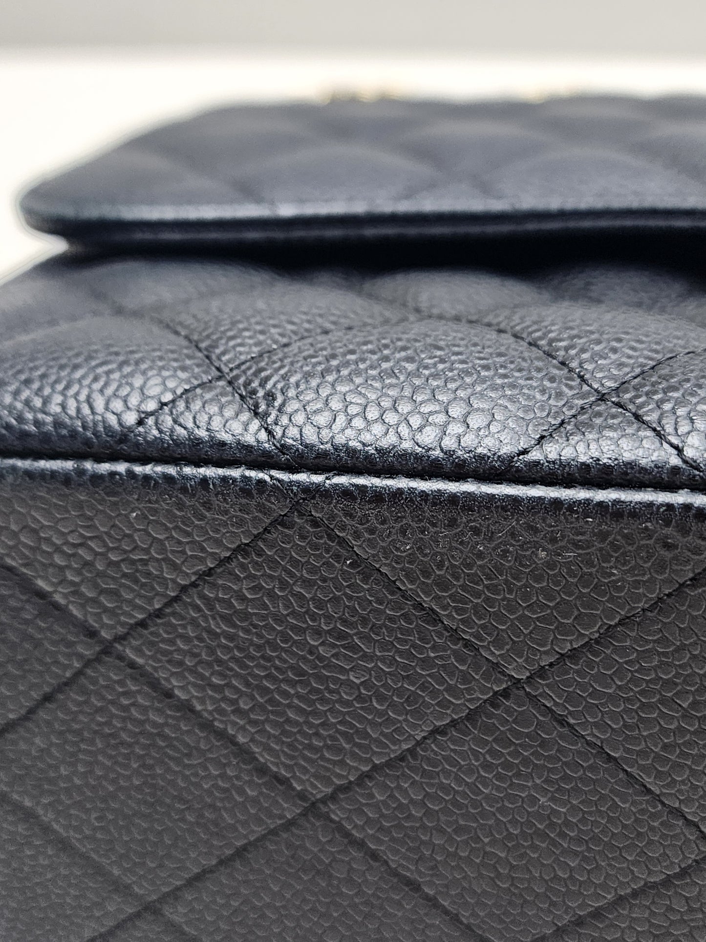 Chanel Black Caviar Classic Jumbo Flap Bag (GHW)