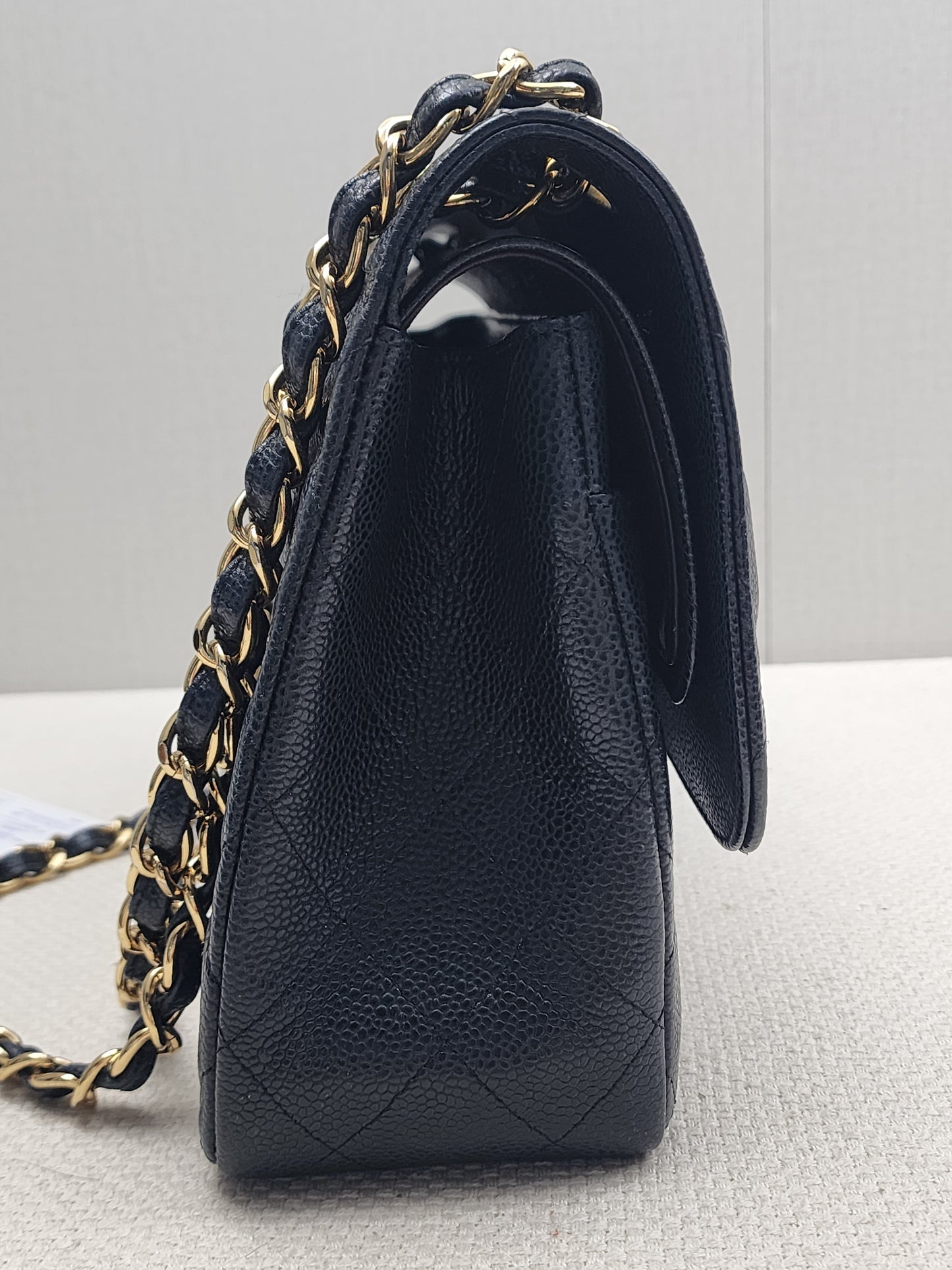 Chanel Black Caviar Classic Jumbo Flap Bag (GHW)
