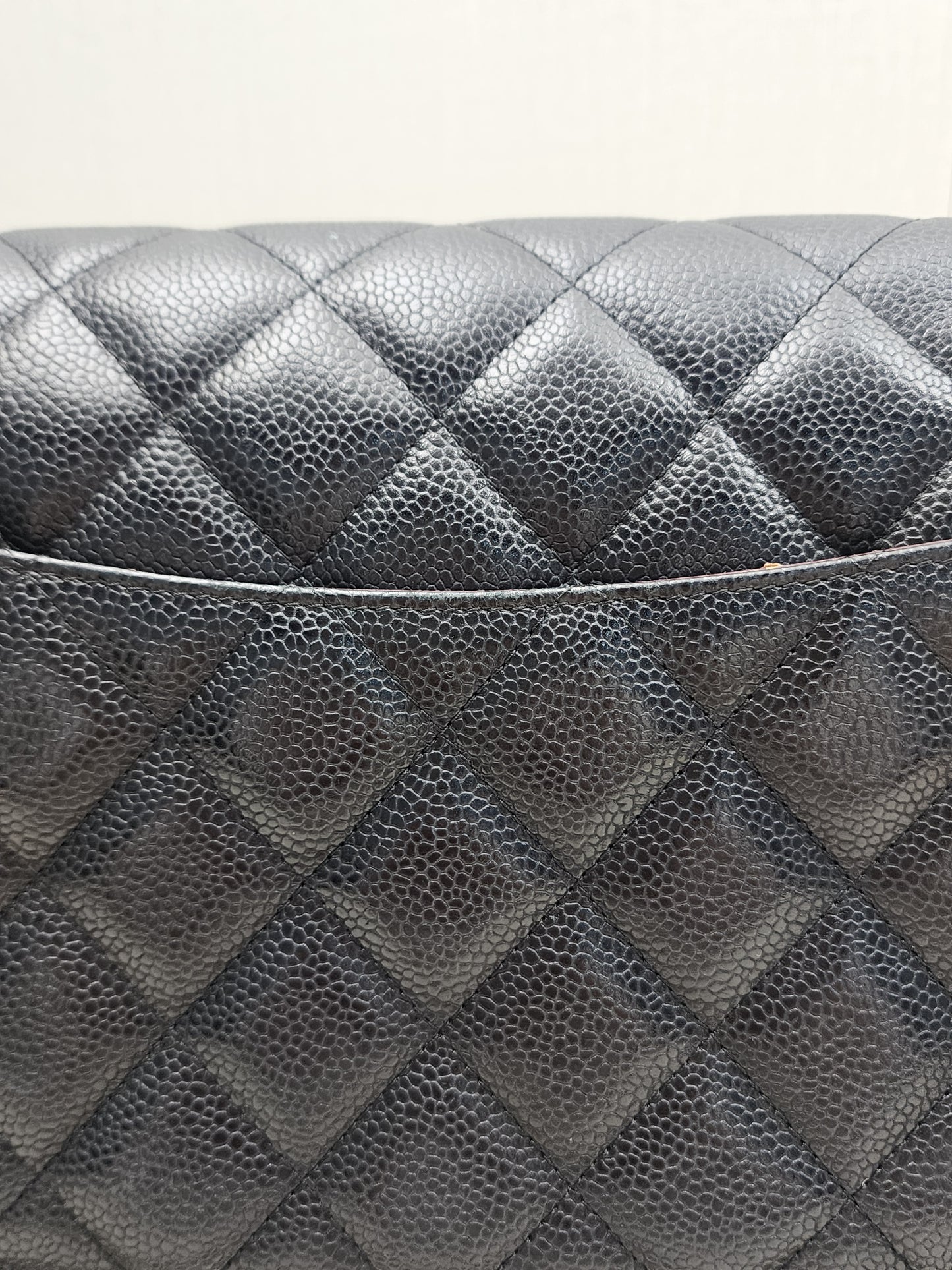 Chanel Black Caviar Classic Jumbo Flap Bag (GHW)