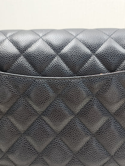 Chanel Black Caviar Classic Jumbo Flap Bag (GHW)