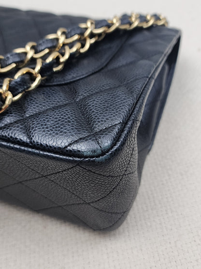 Chanel Black Caviar Classic Jumbo Flap Bag (GHW)