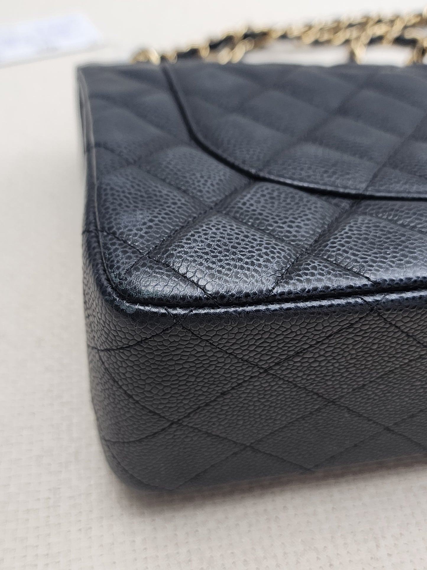 Chanel Black Caviar Classic Jumbo Flap Bag (GHW)