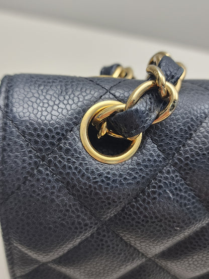 Chanel Black Caviar Classic Jumbo Flap Bag (GHW)