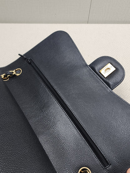 Chanel Black Caviar Classic Jumbo Flap Bag (GHW)
