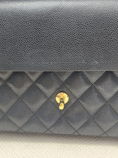 Chanel Black Caviar Classic Jumbo Flap Bag (GHW)