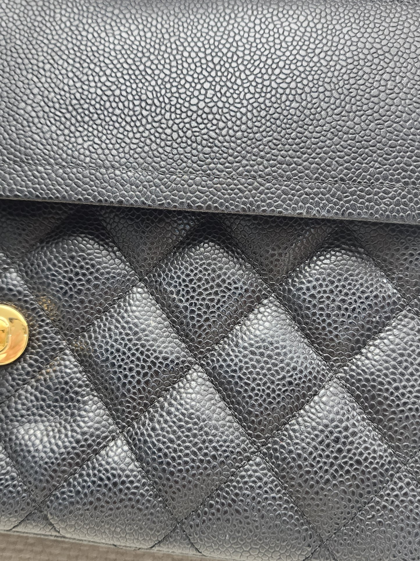 Chanel Black Caviar Classic Jumbo Flap Bag (GHW)
