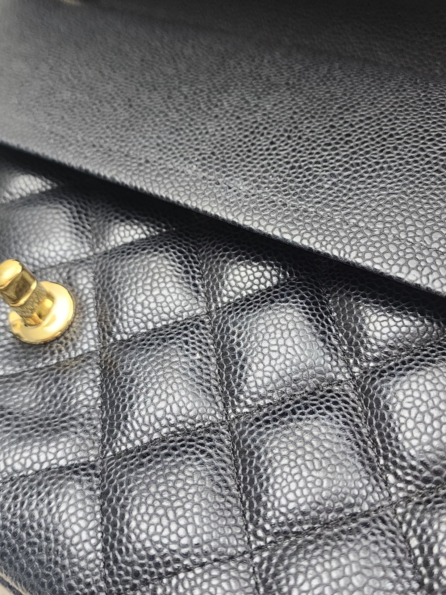 Chanel Black Caviar Classic Jumbo Flap Bag (GHW)