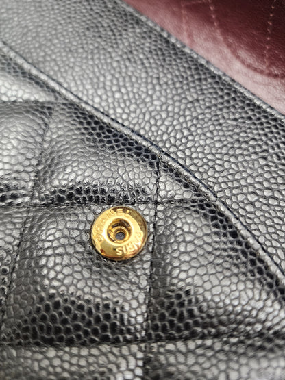 Chanel Black Caviar Classic Jumbo Flap Bag (GHW)