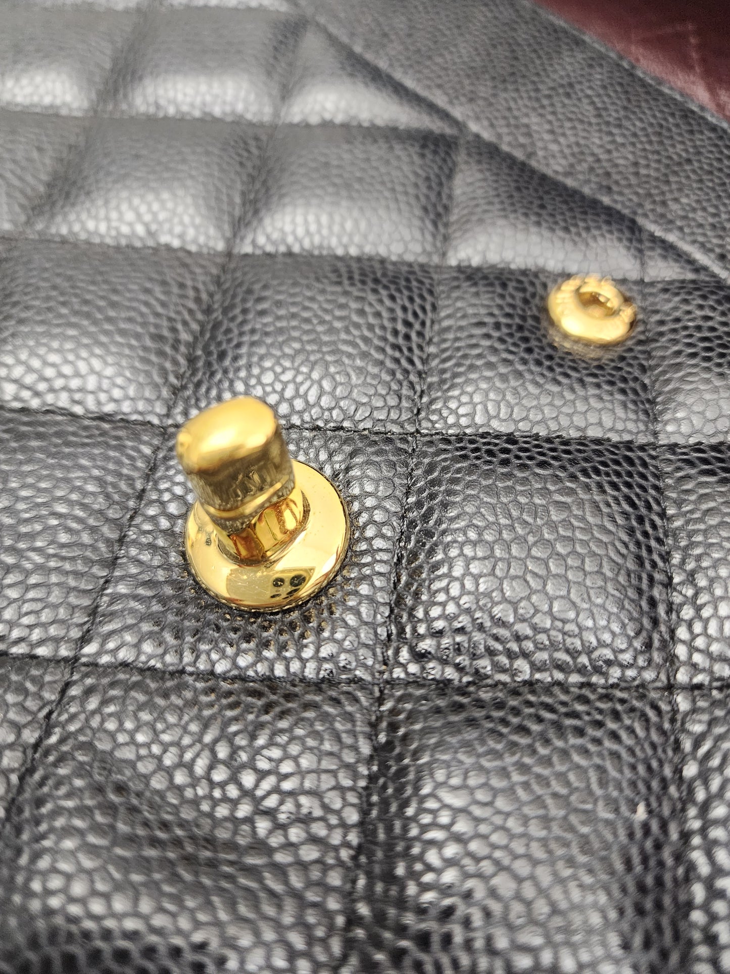 Chanel Black Caviar Classic Jumbo Flap Bag (GHW)