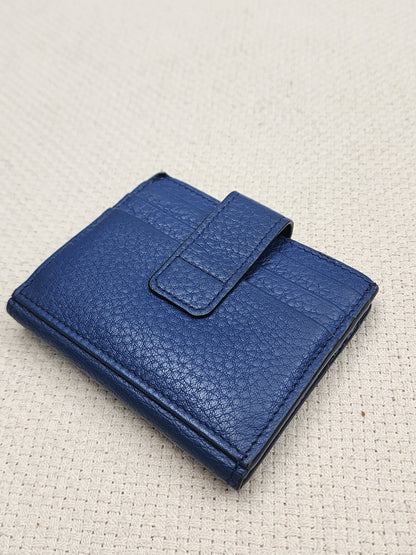 Prada Blue Calfskin Card Holder