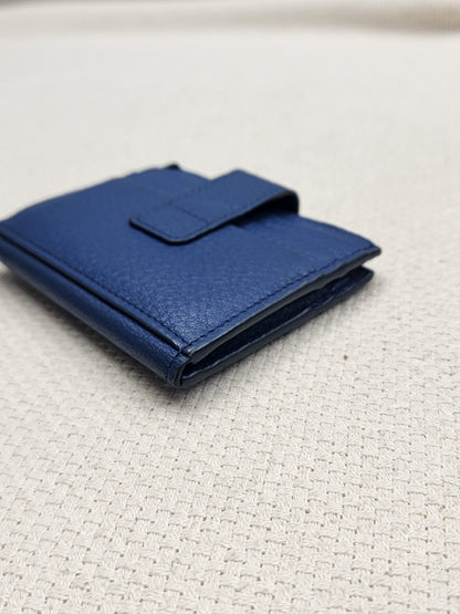 Prada Blue Calfskin Card Holder