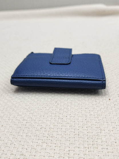 Prada Blue Calfskin Card Holder