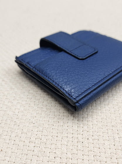 Prada Blue Calfskin Card Holder