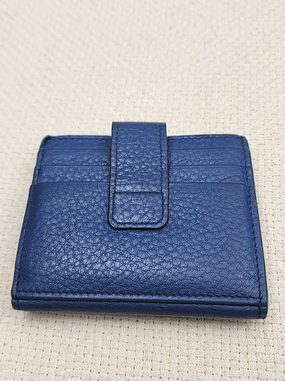 Prada Blue Calfskin Card Holder