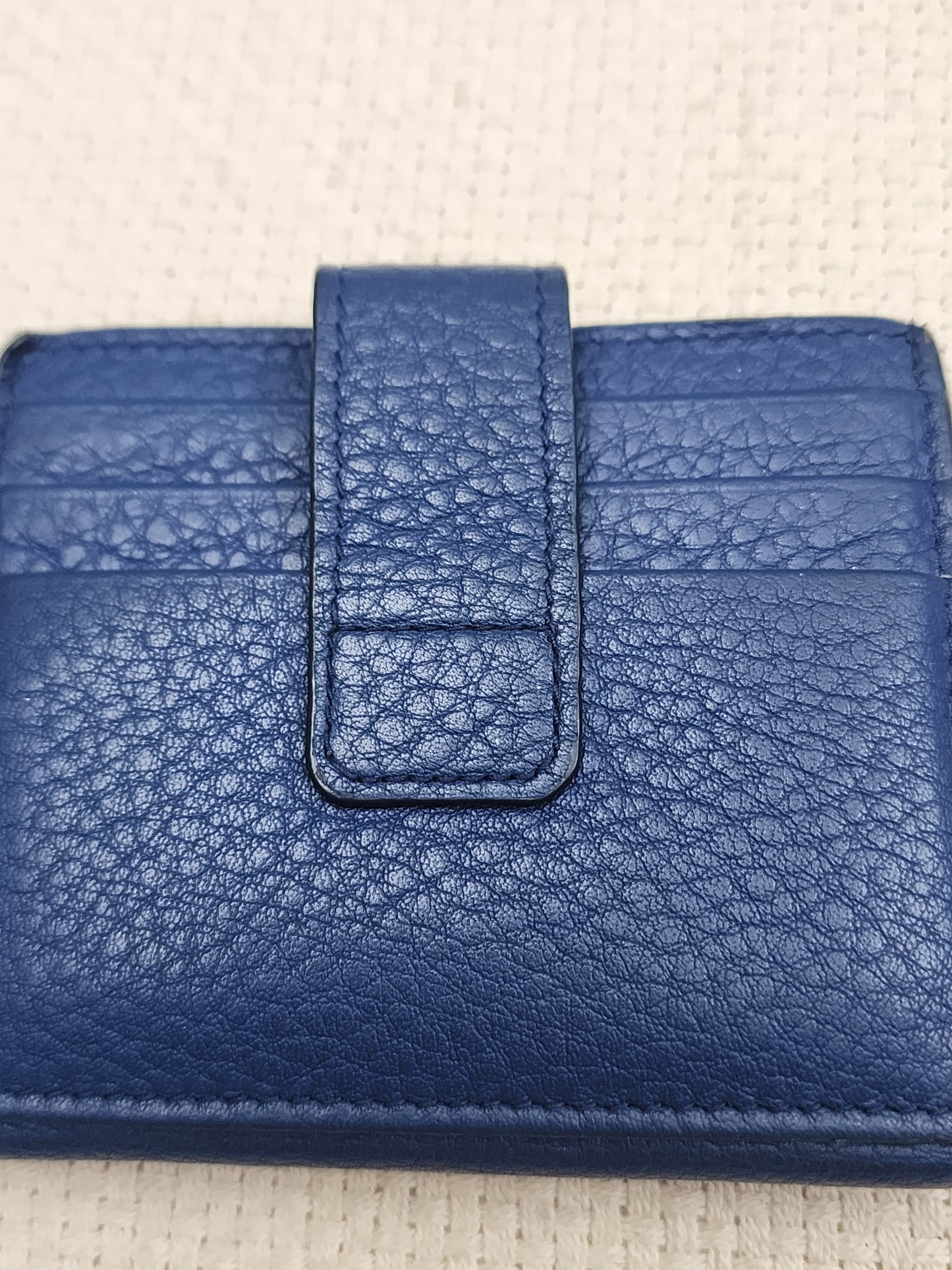 Prada Blue Calfskin Card Holder