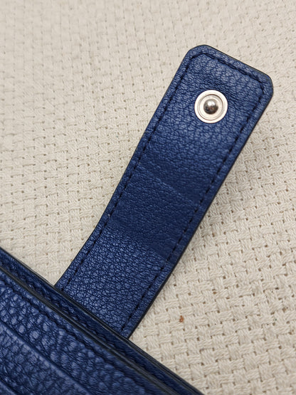 Prada Blue Calfskin Card Holder