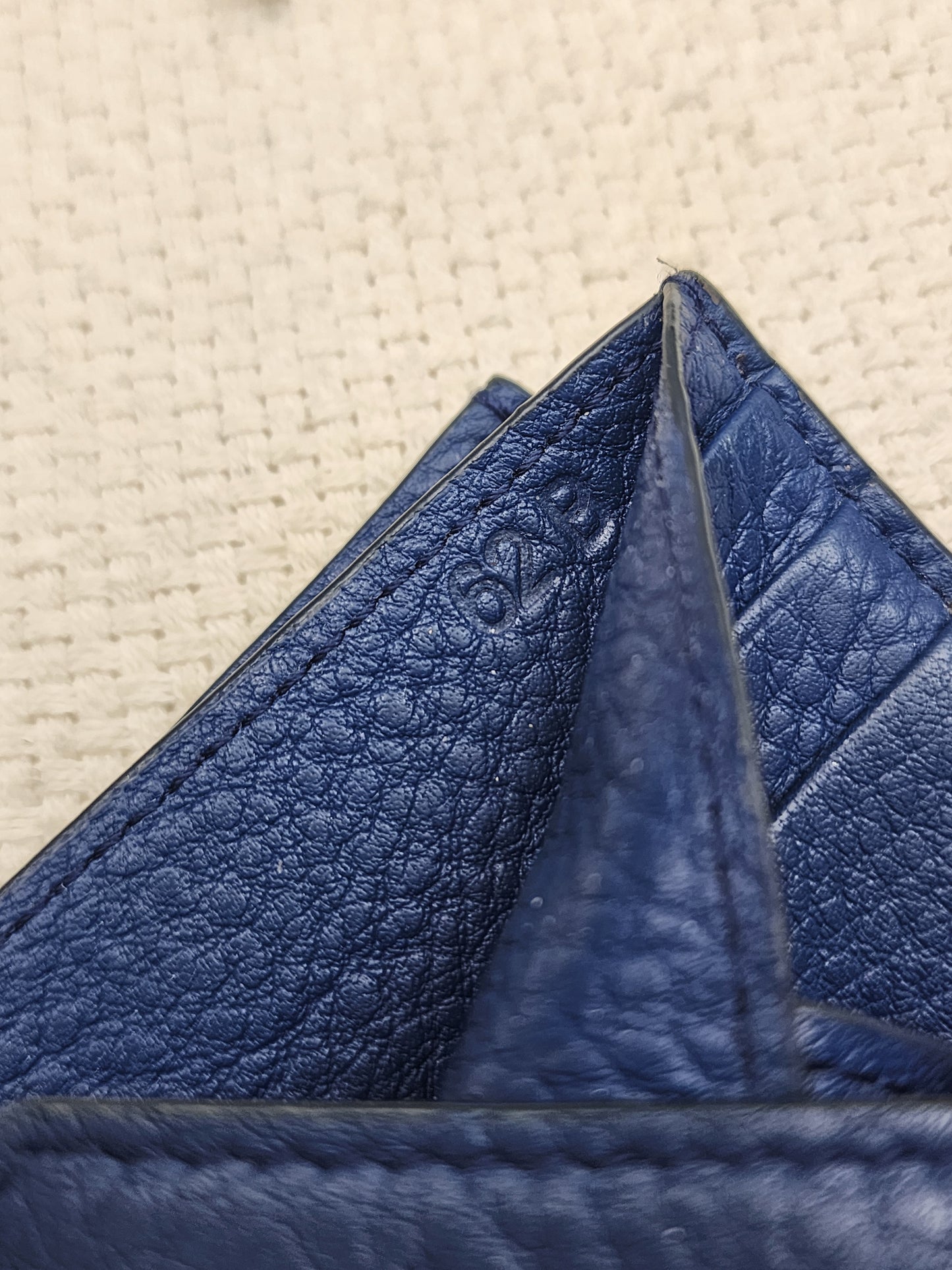 Prada Blue Calfskin Card Holder