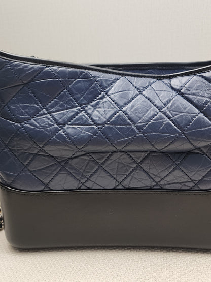 LV Blue Aged Calfskin Medium Gabrielle