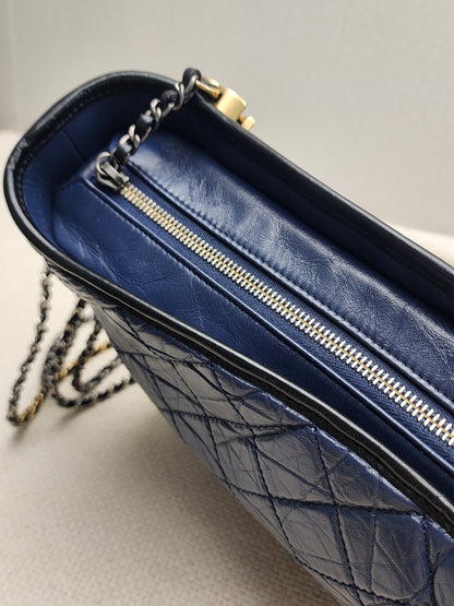 LV Blue Aged Calfskin Medium Gabrielle