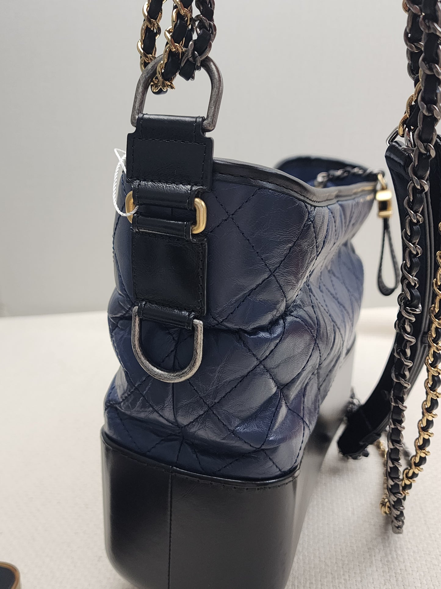 LV Blue Aged Calfskin Medium Gabrielle
