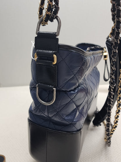LV Blue Aged Calfskin Medium Gabrielle