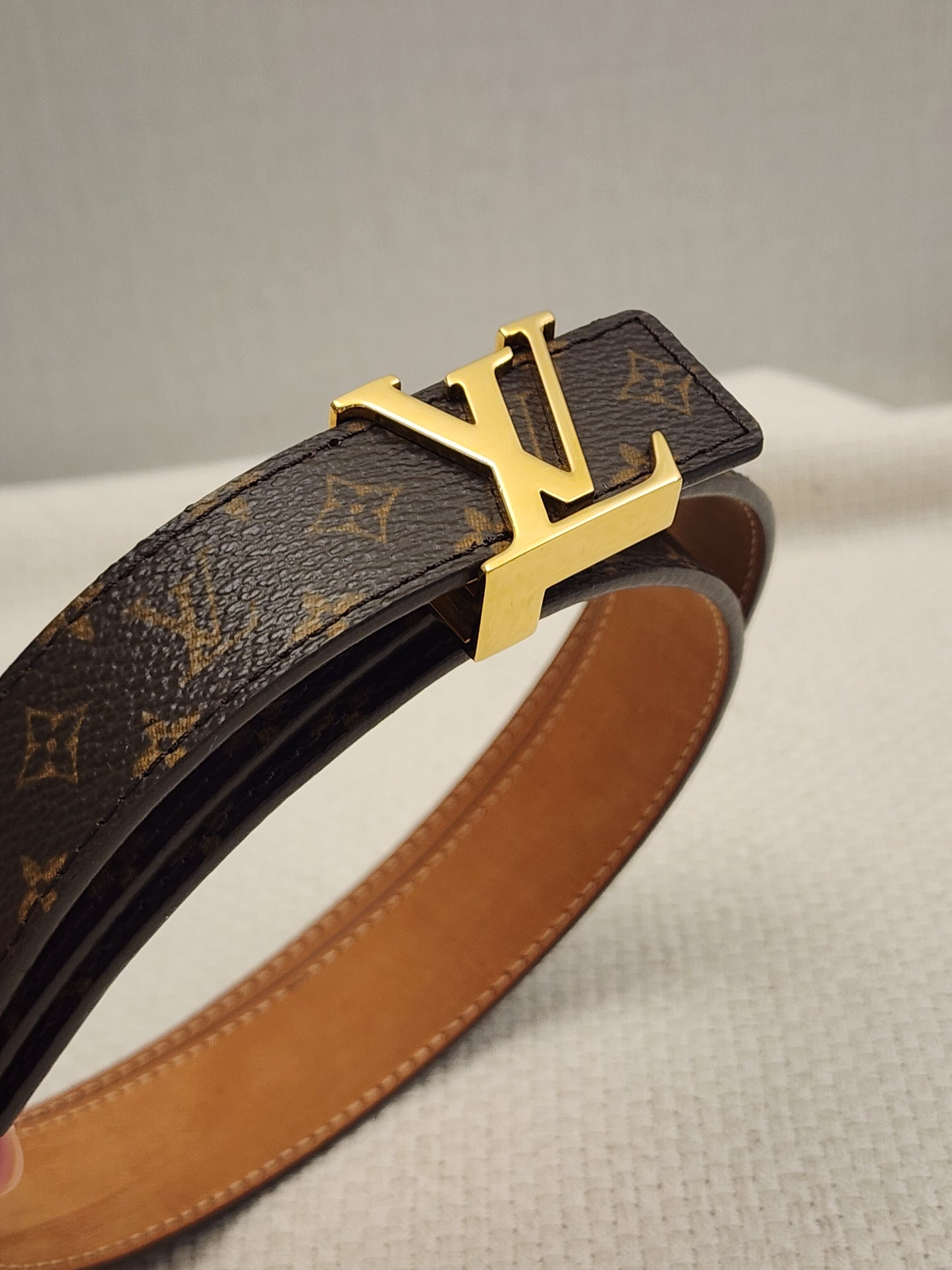 Lv Monogram Initials Belt 25mm