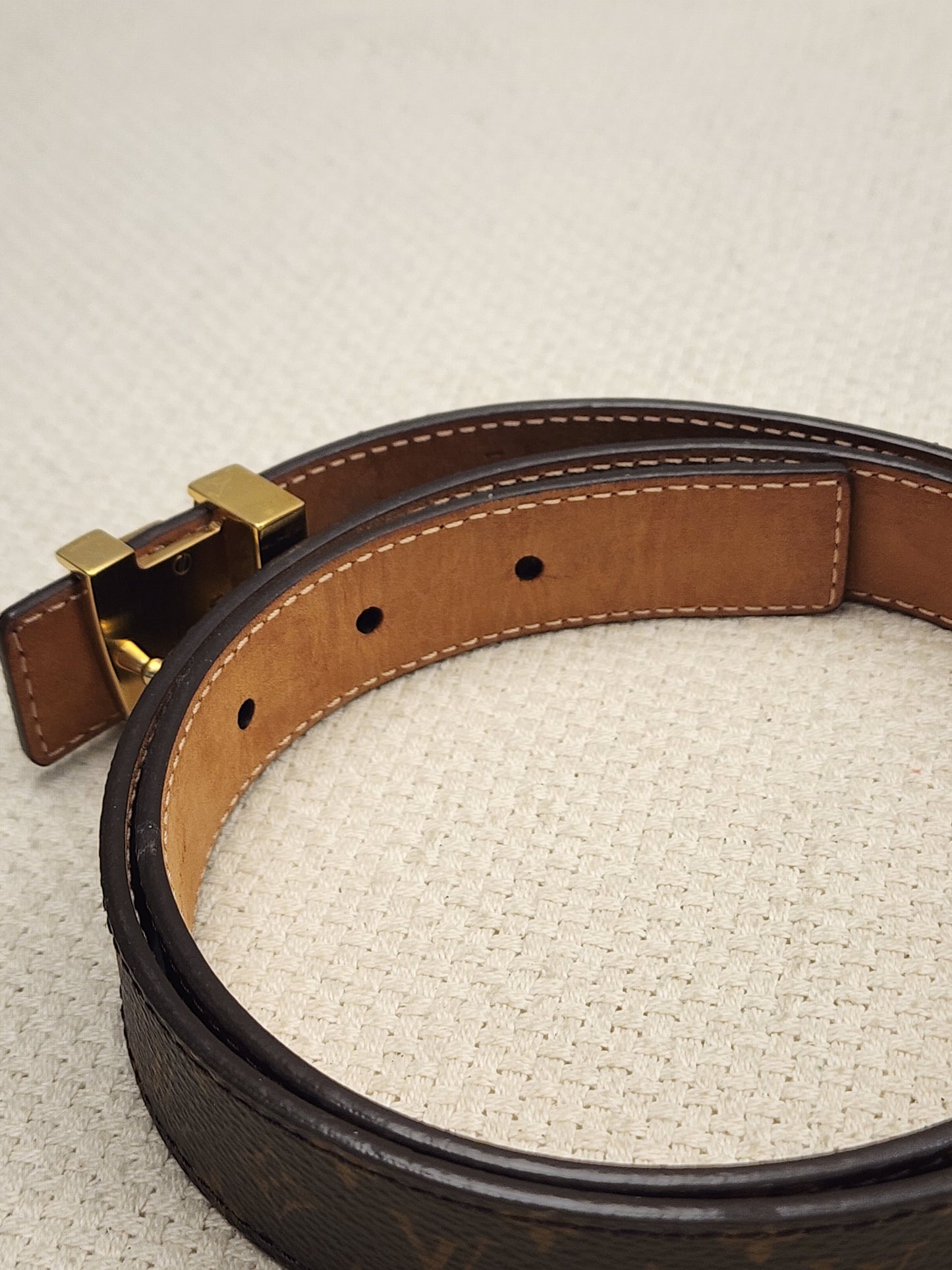 Lv Monogram Initials Belt 25mm