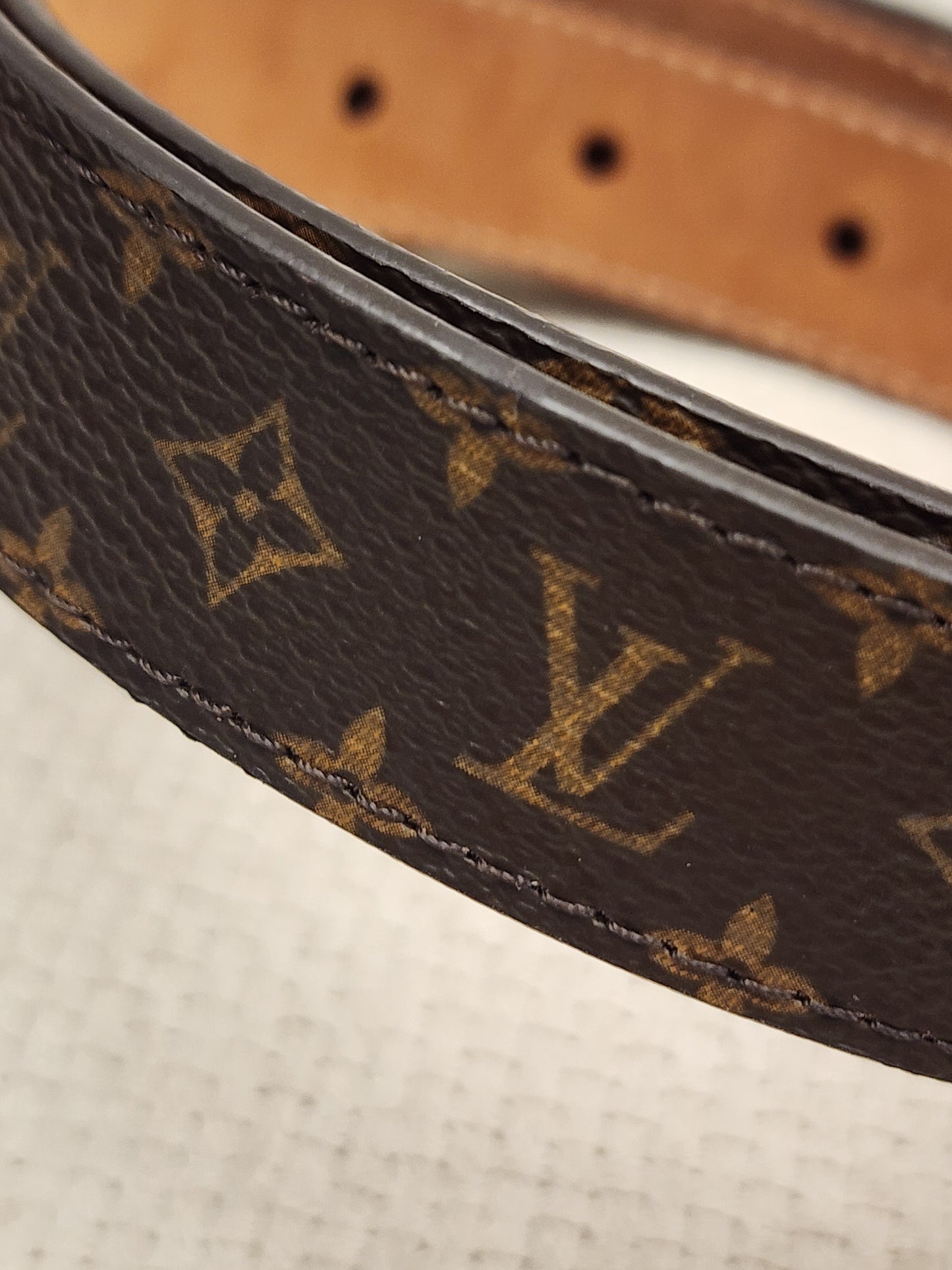 Lv Monogram Initials Belt 25mm