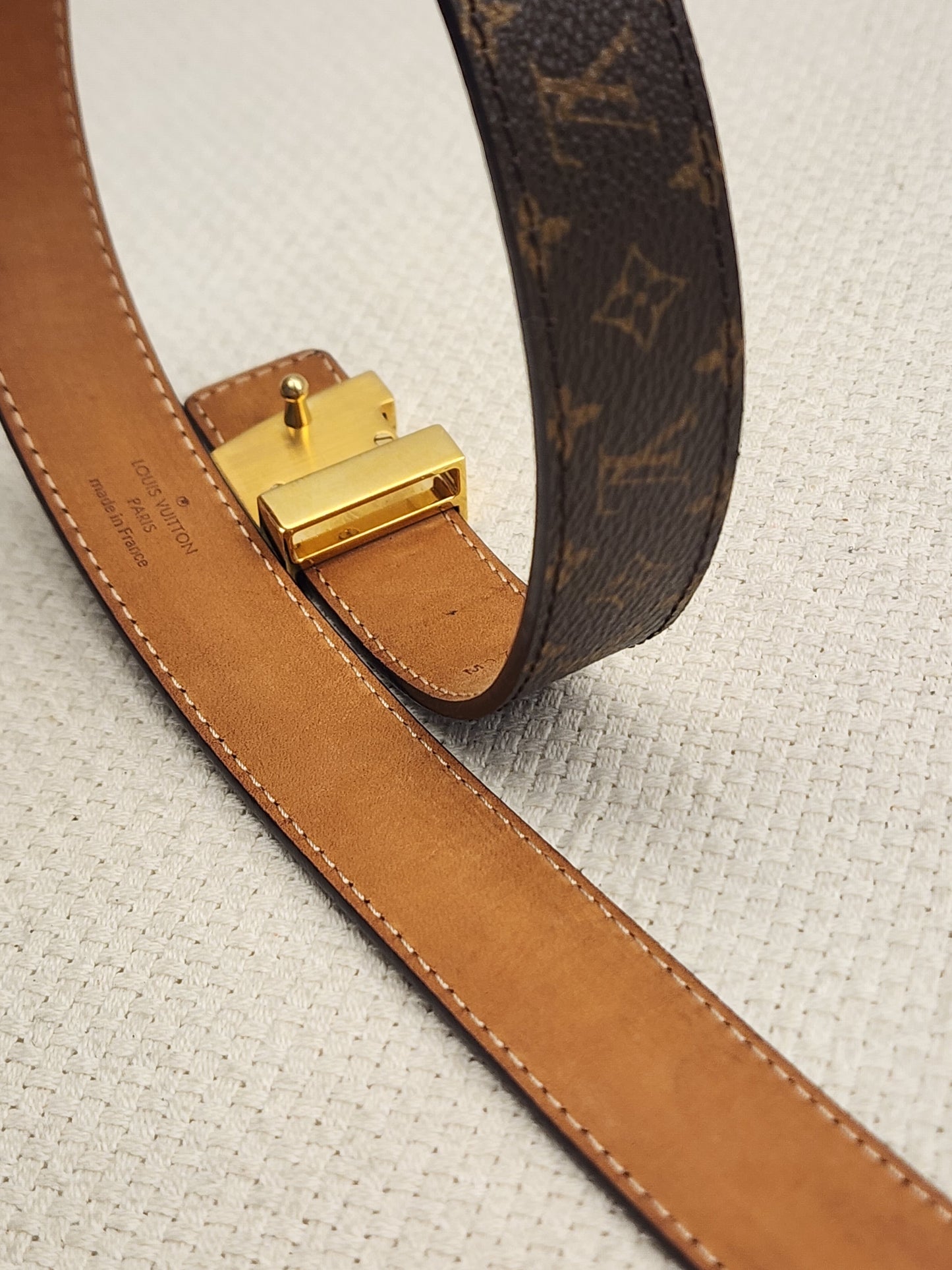 Lv Monogram Initials Belt 25mm