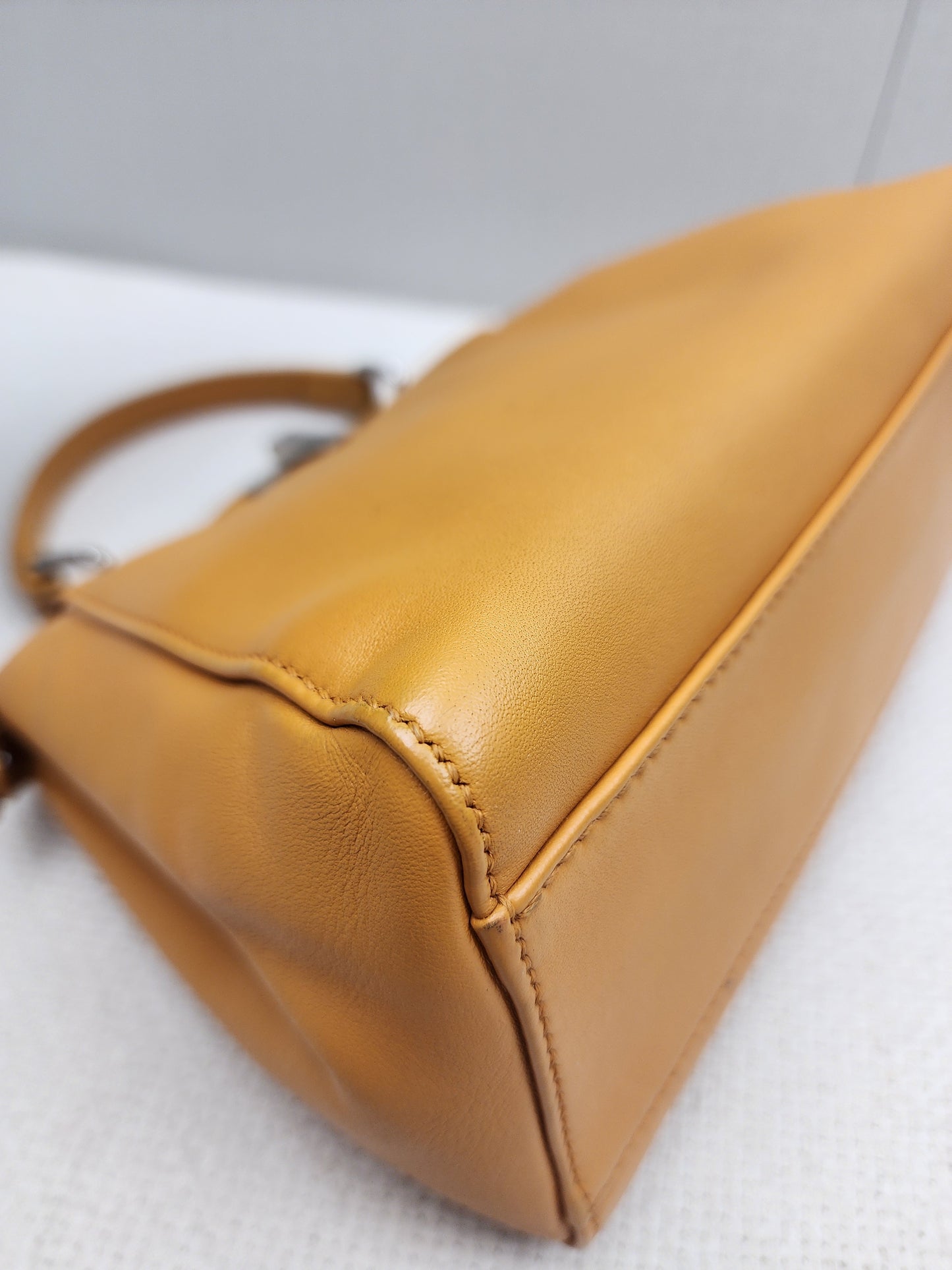 Fendi Caramel Brown Calfskin Mini Peekaboo
