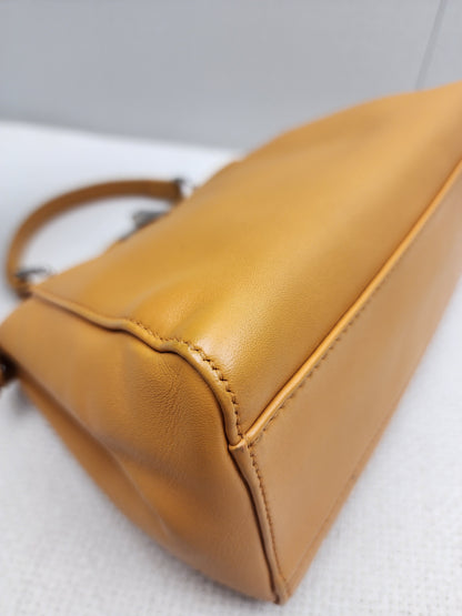 Fendi Caramel Brown Calfskin Mini Peekaboo