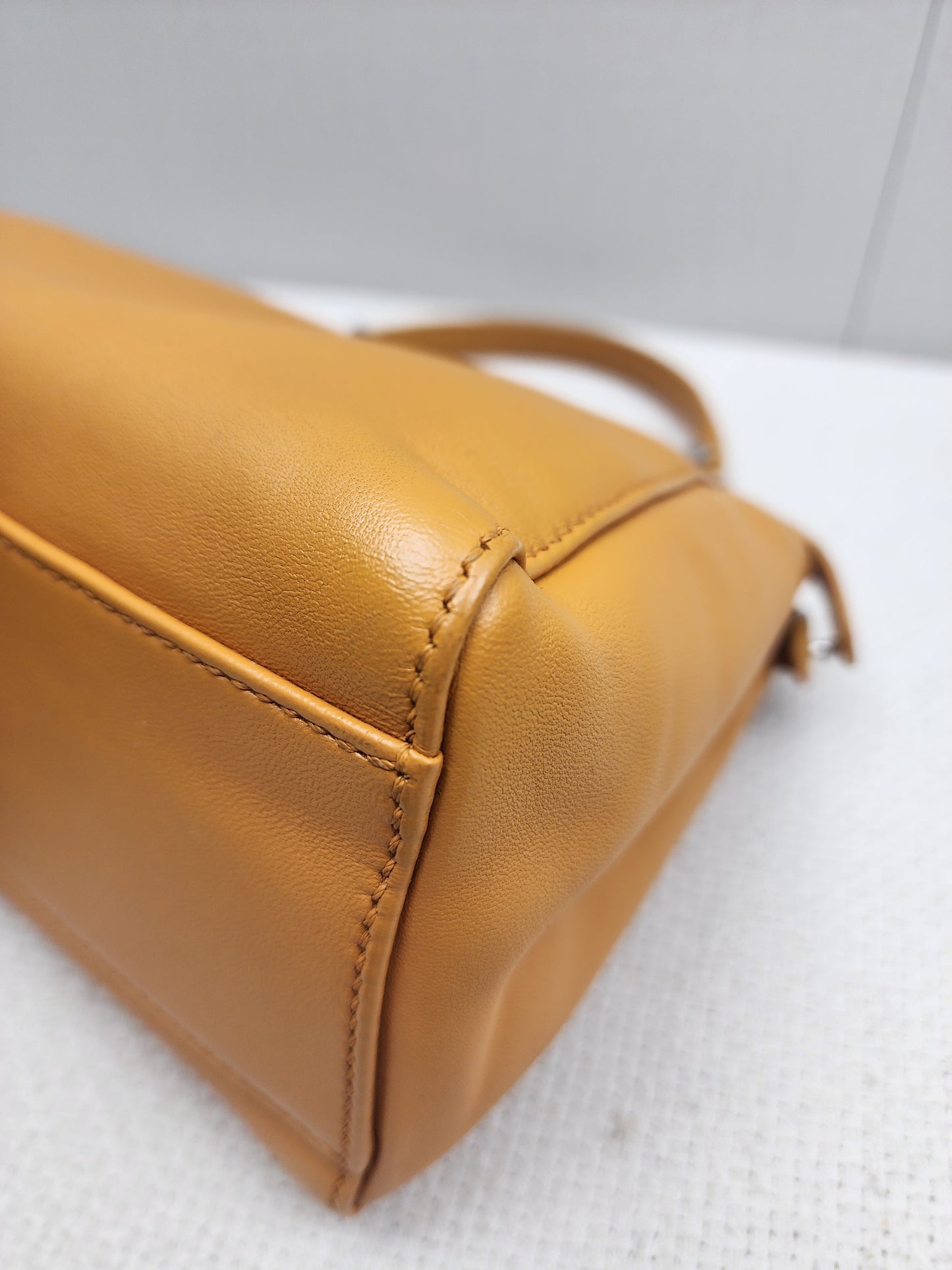 Fendi Caramel Brown Calfskin Mini Peekaboo