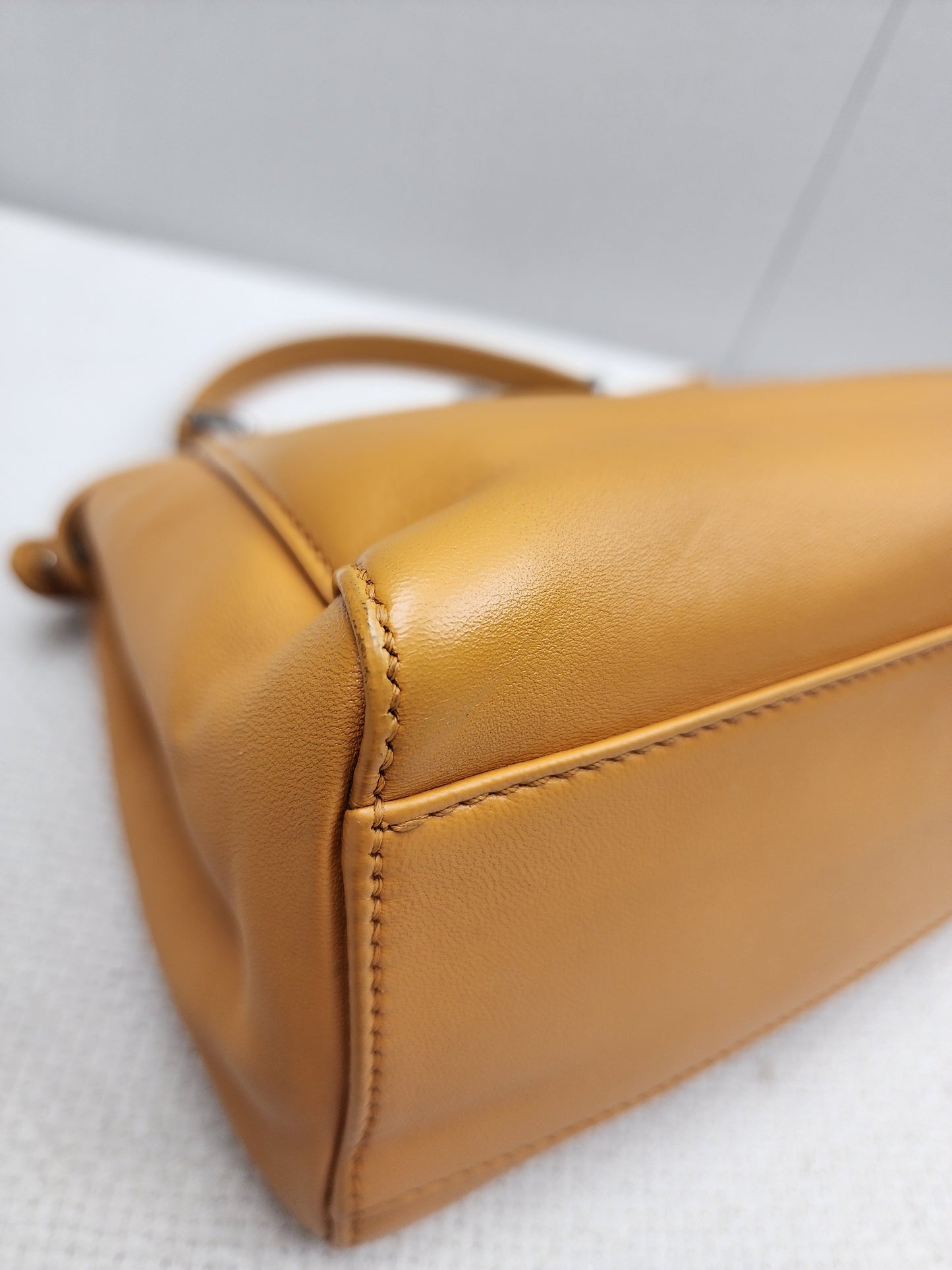 Fendi Caramel Brown Calfskin Mini Peekaboo