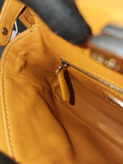 Fendi Caramel Brown Calfskin Mini Peekaboo