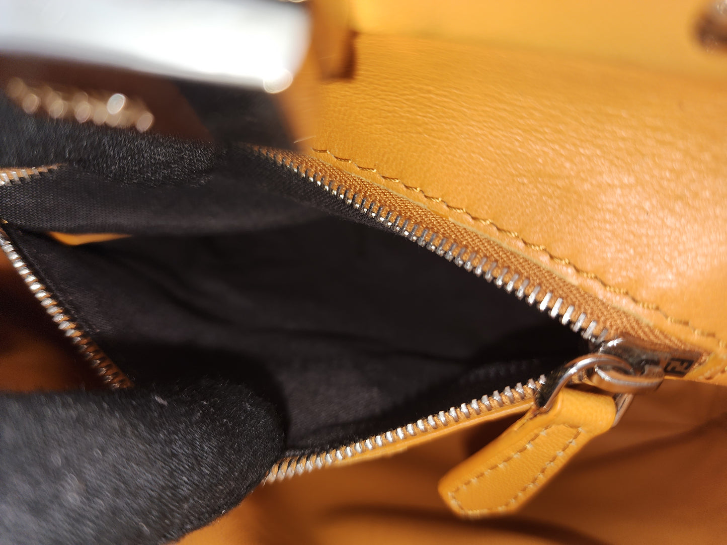 Fendi Caramel Brown Calfskin Mini Peekaboo