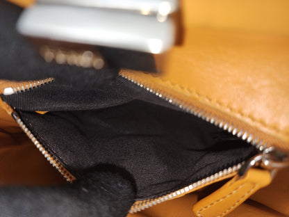 Fendi Caramel Brown Calfskin Mini Peekaboo