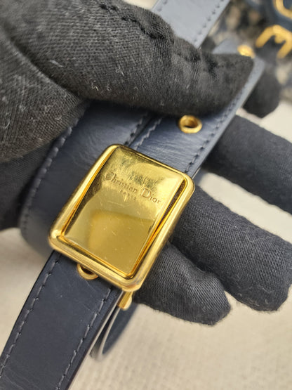 Dior Medium Blue Oblique Jacquard Bobby Bag