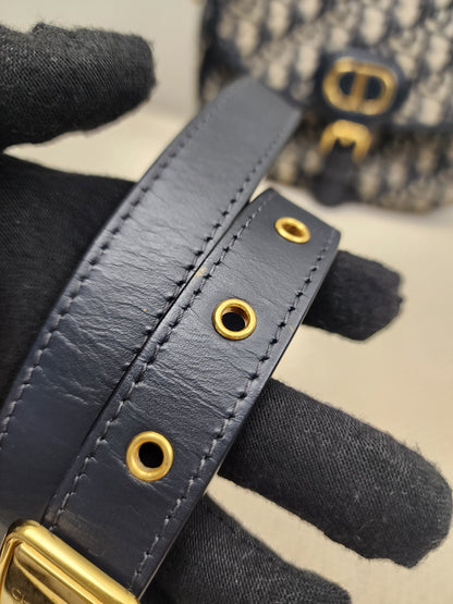 Dior Medium Blue Oblique Jacquard Bobby Bag