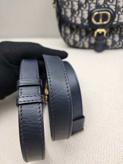 Dior Medium Blue Oblique Jacquard Bobby Bag