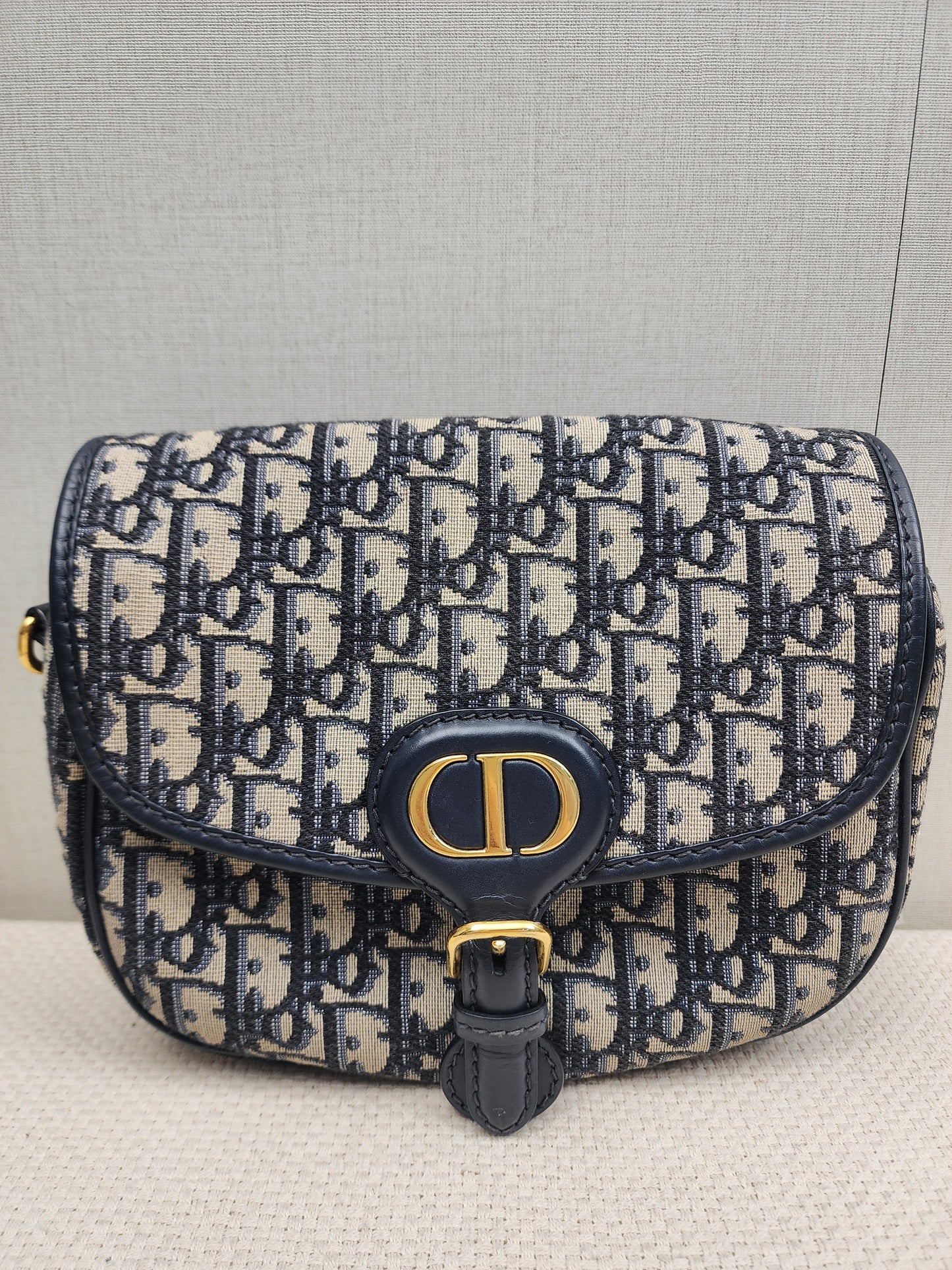 Dior Medium Blue Oblique Jacquard Bobby Bag