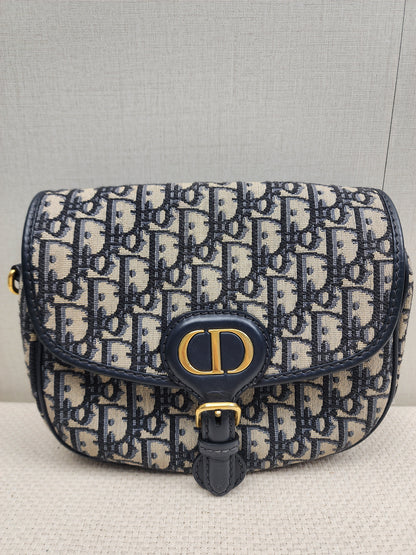 Dior Medium Blue Oblique Jacquard Bobby Bag