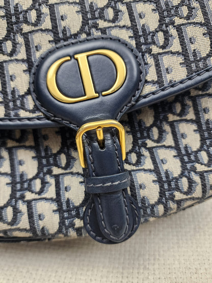 Dior Medium Blue Oblique Jacquard Bobby Bag