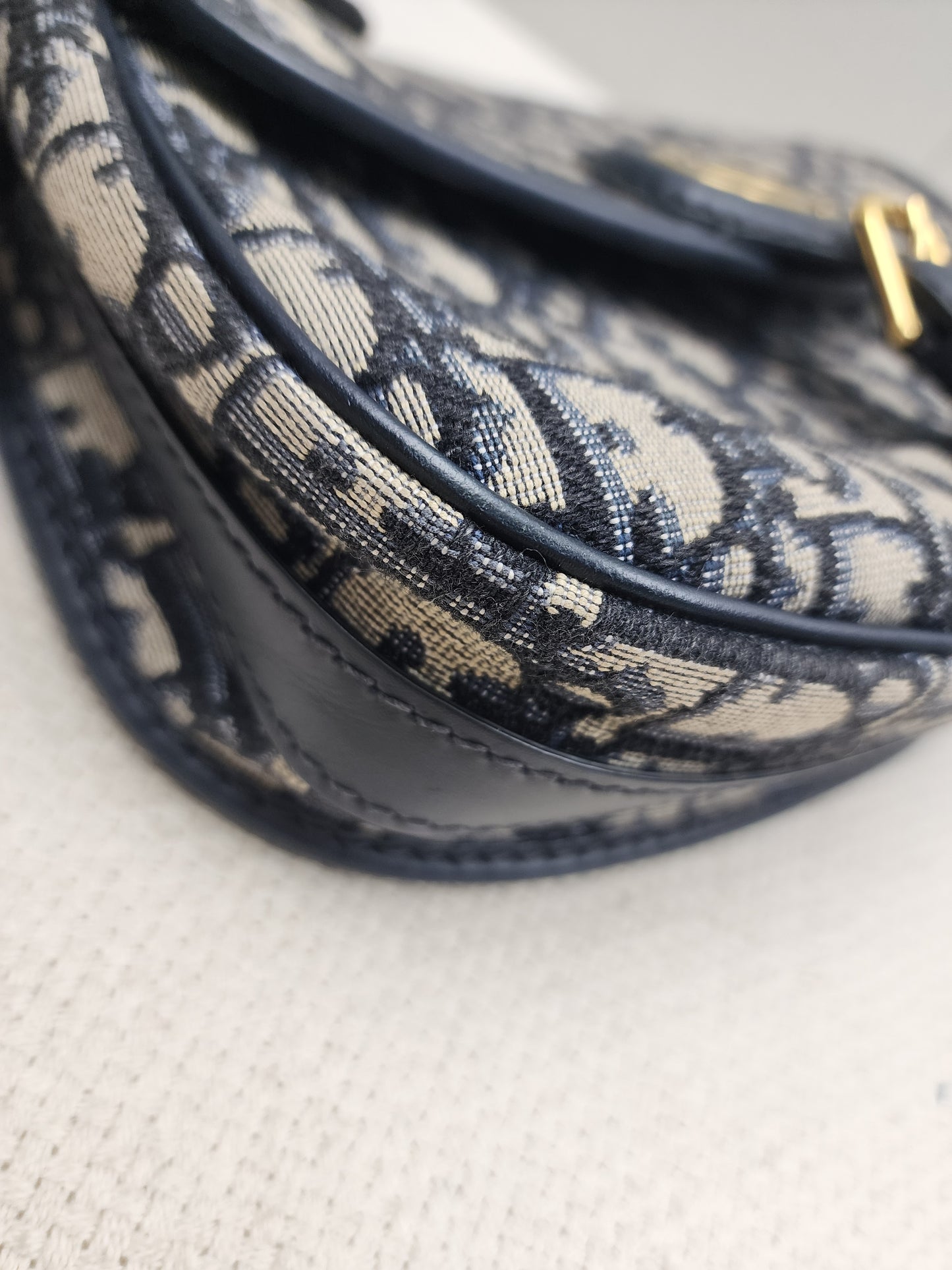 Dior Medium Blue Oblique Jacquard Bobby Bag
