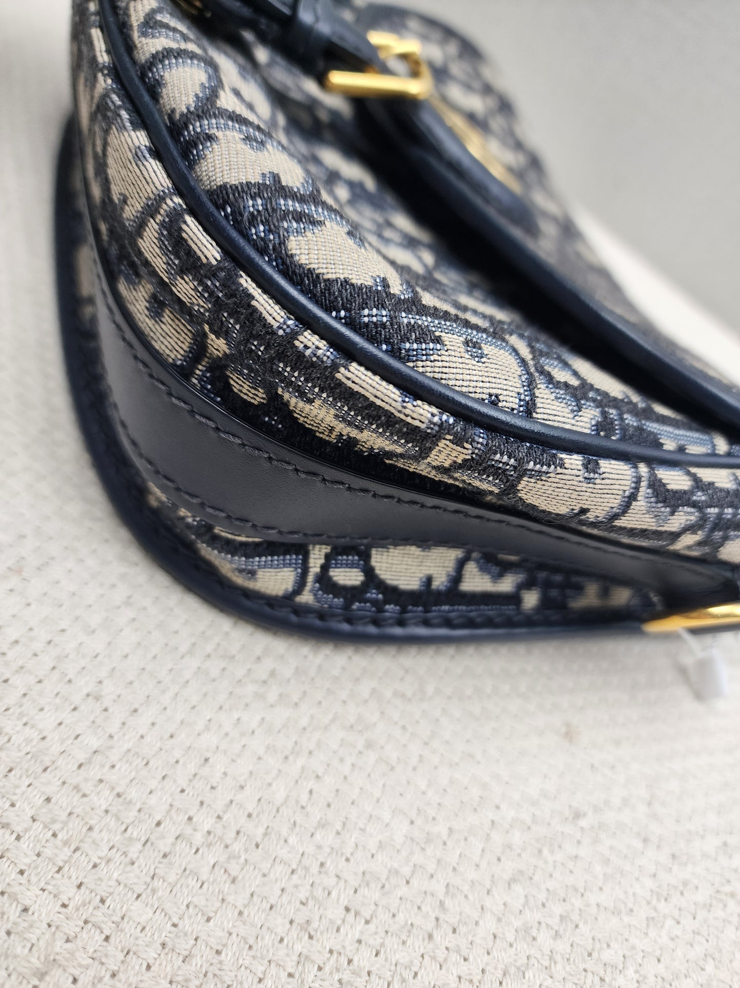 Dior Medium Blue Oblique Jacquard Bobby Bag
