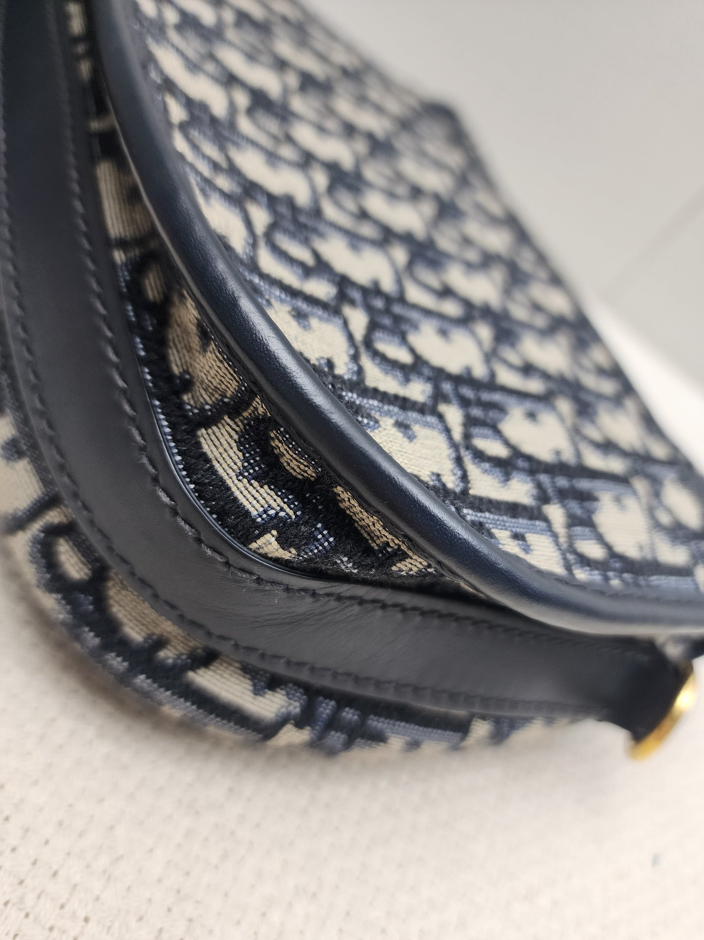 Dior Medium Blue Oblique Jacquard Bobby Bag