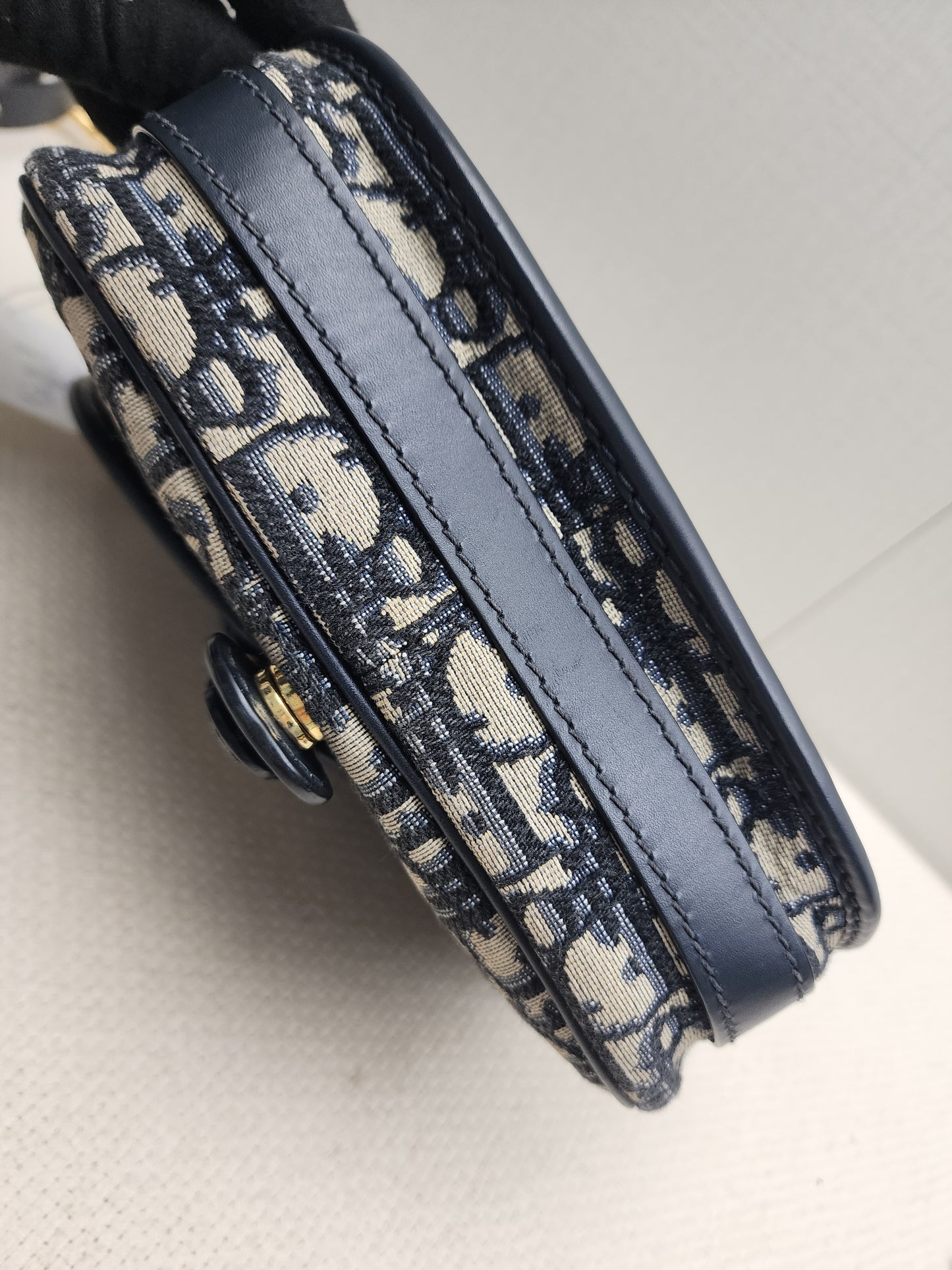Dior Medium Blue Oblique Jacquard Bobby Bag
