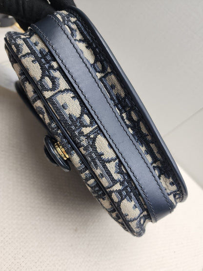 Dior Medium Blue Oblique Jacquard Bobby Bag