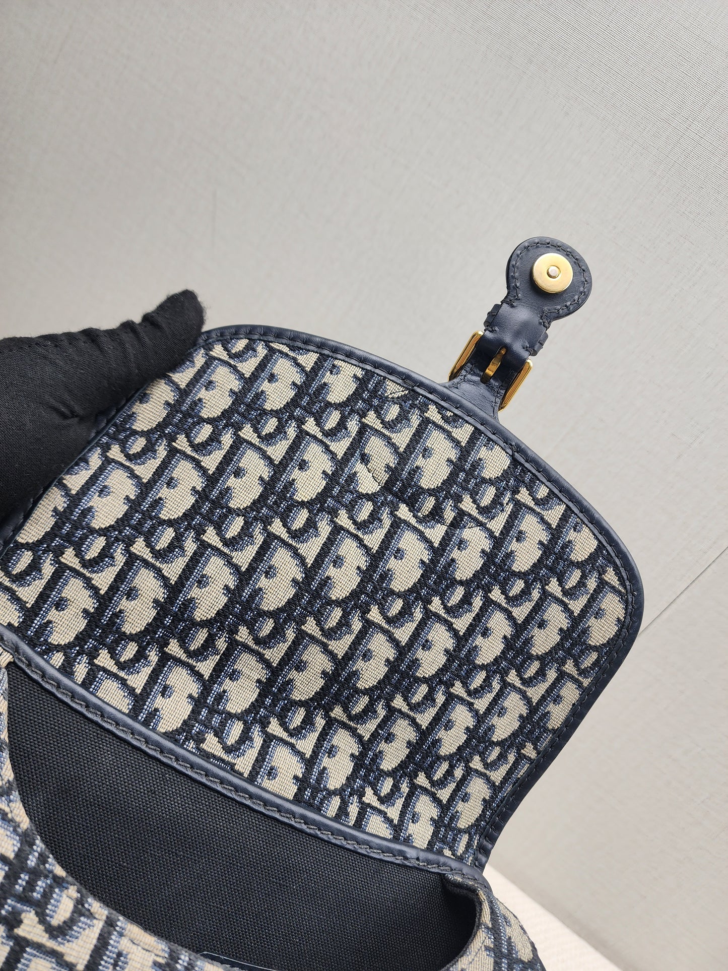 Dior Medium Blue Oblique Jacquard Bobby Bag