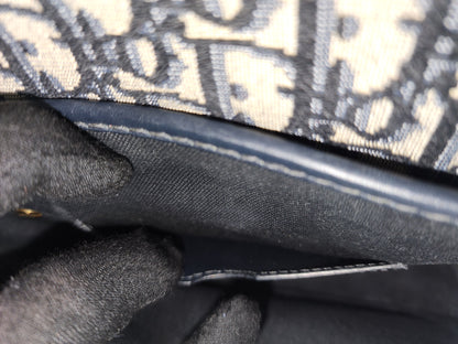 Dior Medium Blue Oblique Jacquard Bobby Bag